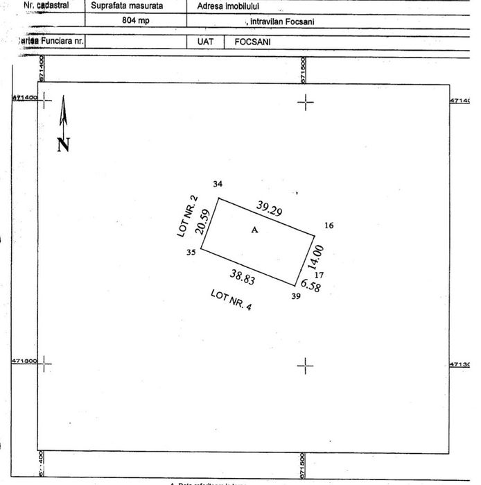Teren 800 mp – Focșani / Petrești – Zona Dedeman