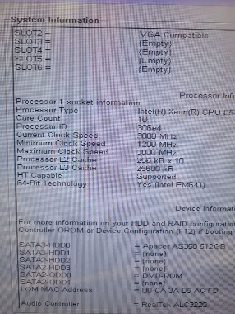 Dell Precision T-3610 RAM-64gb