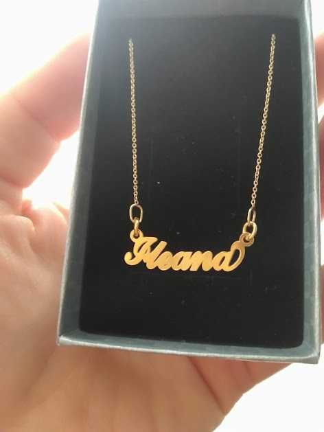 Cauta numele tau aici!-Lantisor argint placat aur nume