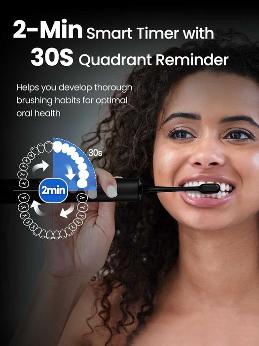 Електрическа четка за зъби Marlincare Sonic, 55 000 VPM, 5 режима,IPX8