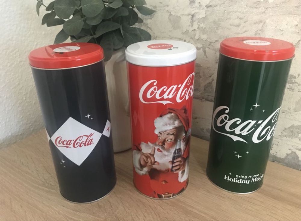 3 броя метални кутии на Кока Кола