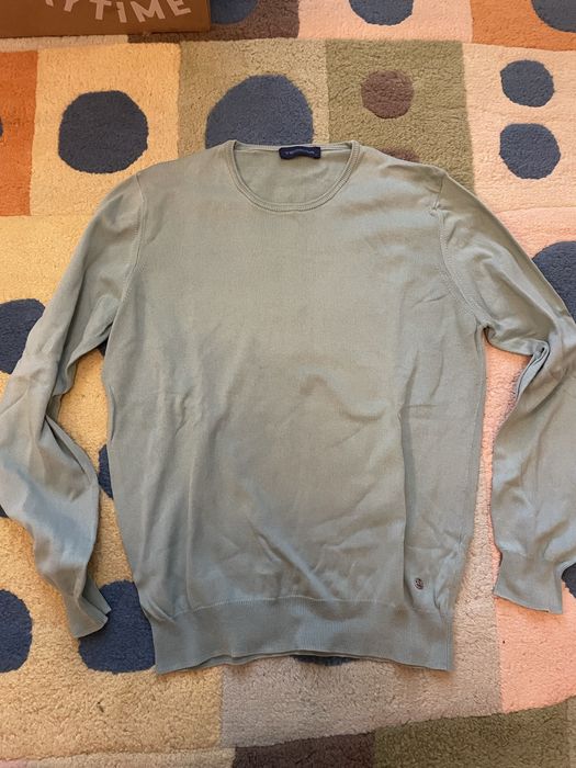 Пуловер Теодор S, пастелно сиво-зелено