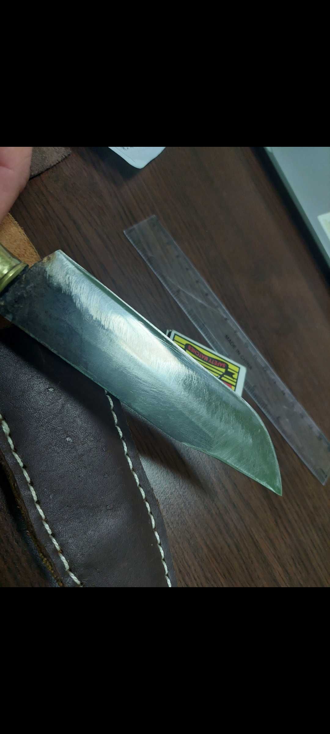 Нож от рог и гилза ръчна изработка