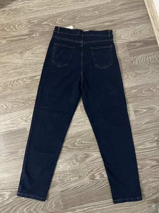 Тъмно сини дънки с висока талия, Mom Jeans