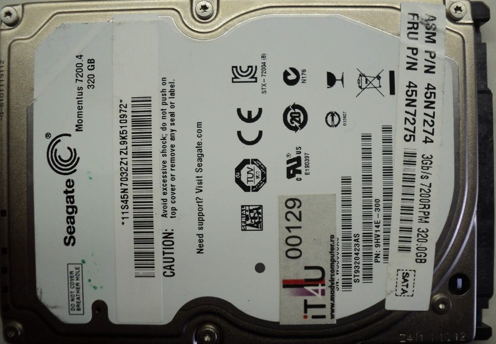 Hard Disk-HDD Sata 2,5" HDD-320 Gb Seagate ST9320423AS Refurbished
