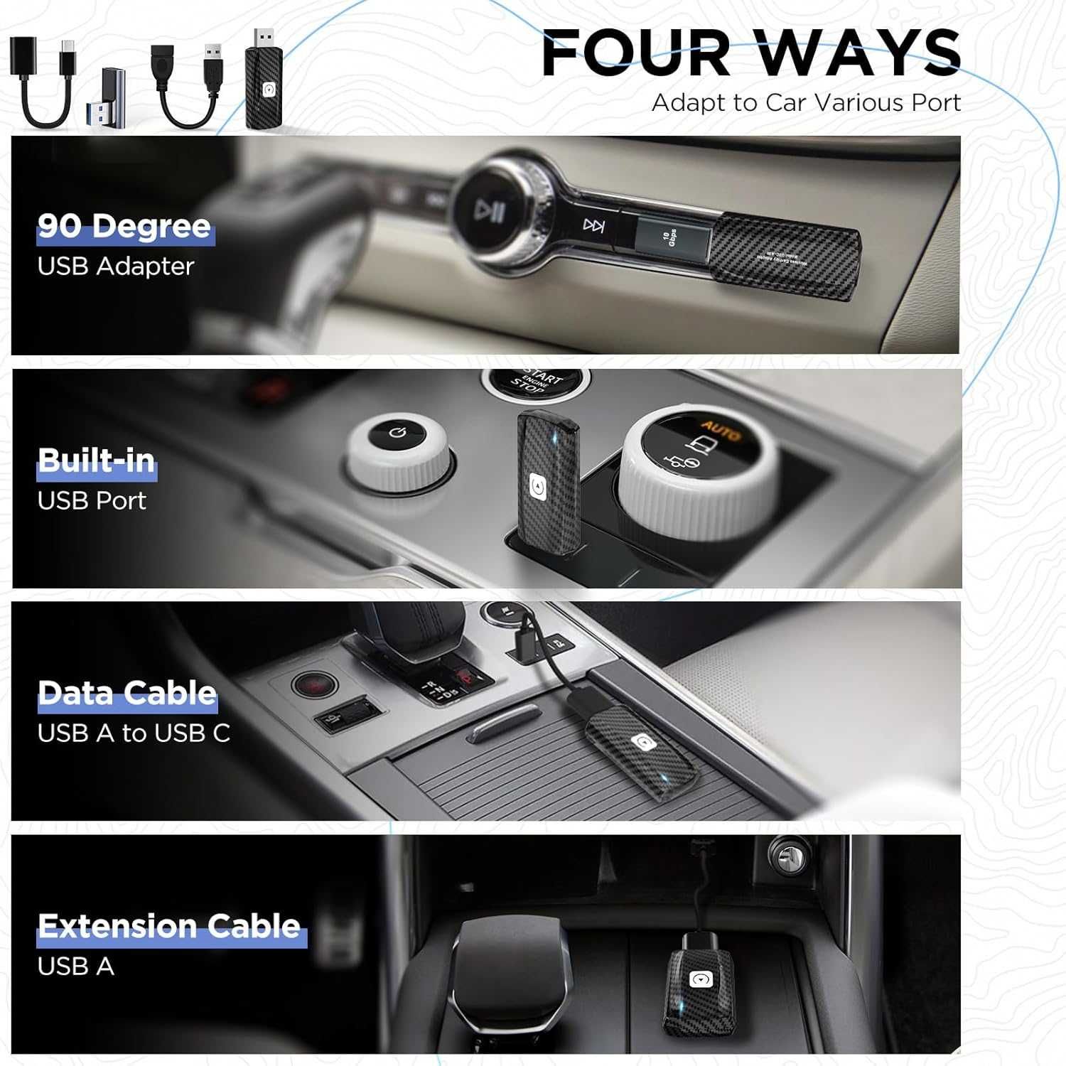 Carplay Wireless Adapter, U2C-AIR за Apple от MSXTTLY