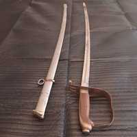 Антика : Стара автентична бойна сабя 18 век -меч нож каракулак