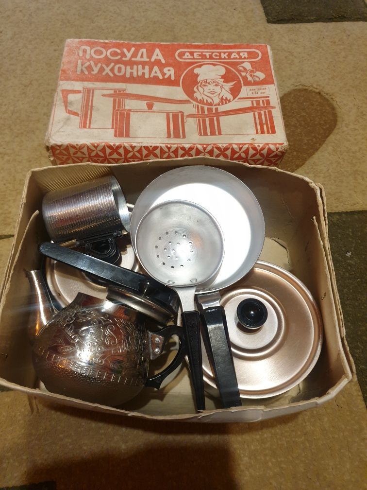Советский детский набор кухонной посуды СССР раритет