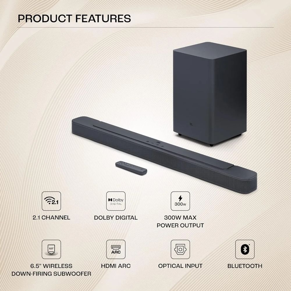 Saund bar JBL  Bar 2/1 Deep Bass  . Для телевизор.