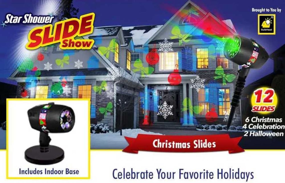 Светлинен Празничен LED Проектор SLIDE с 12бр. приставки