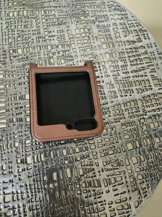 Husă Samsung z flip 5 piele și plastic cauciucat