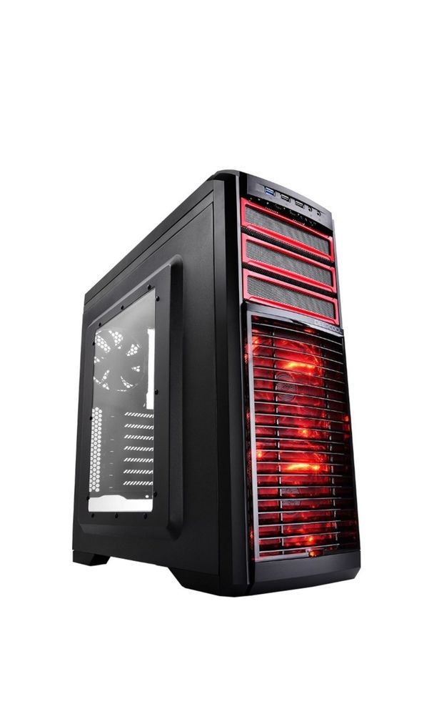 Компютърна кутия DeepCool Kendomen, Без захранване, Черна/Червена