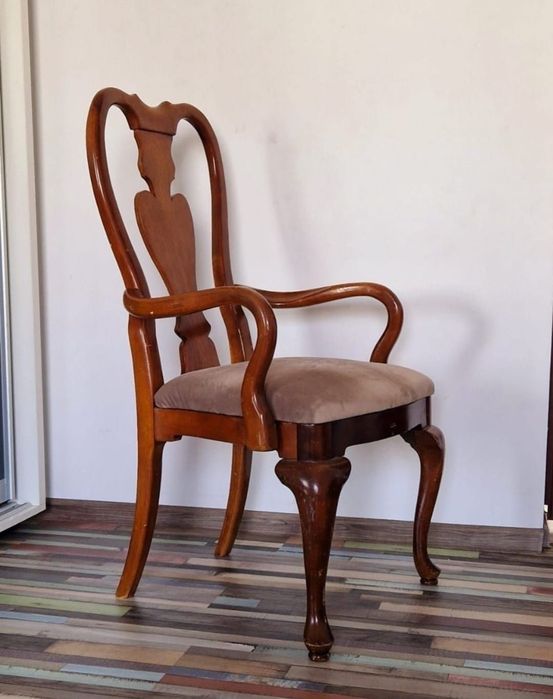 Fotoliu sufragerie Luxuriant Francez Queen Anne Baroch lemn vintage