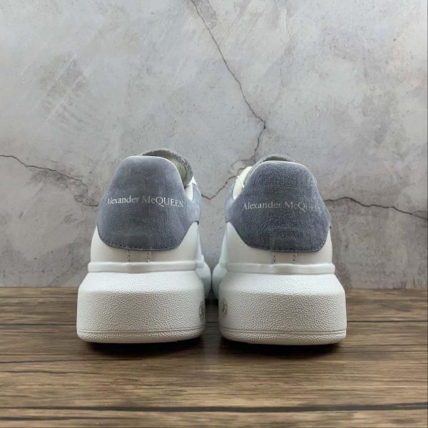 Adidasi Alexander MQueen-piele interior exterior alba, cu detalii gri