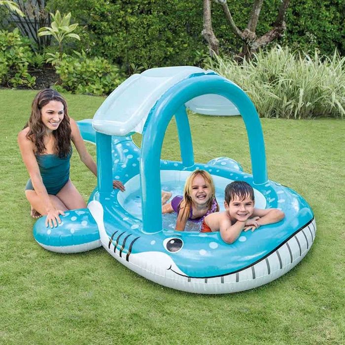 Piscina Gonflabila Copii cu Protectie Solara Intex