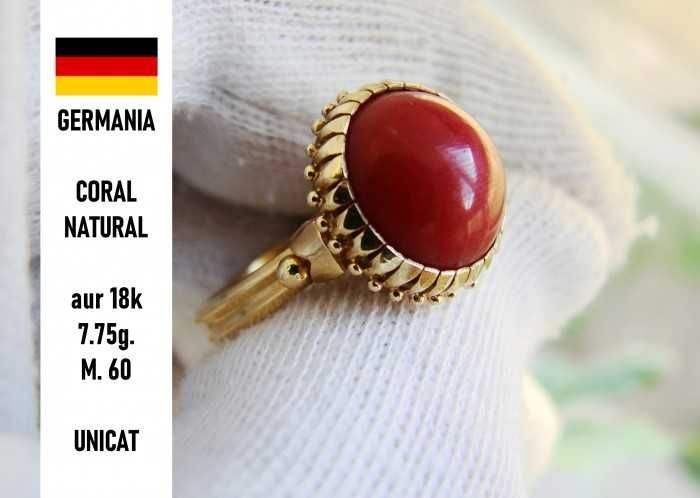 inel aur 18k coral natural germania