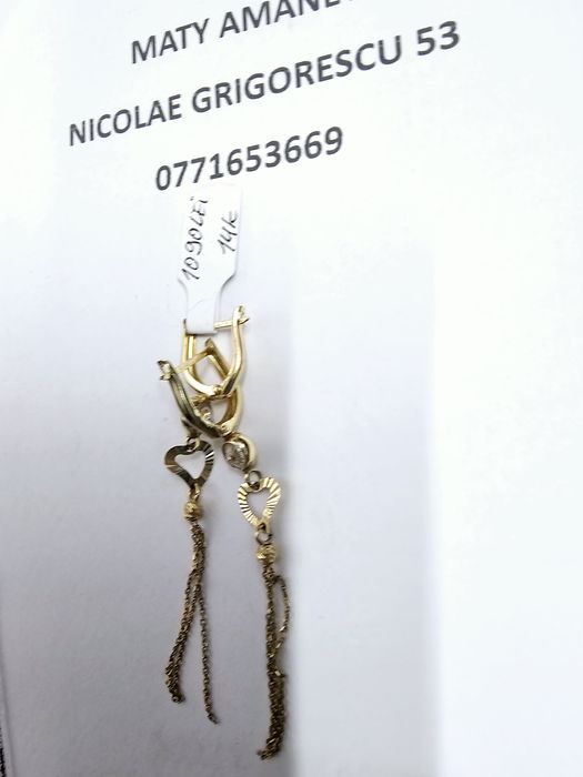 Maty Amanet Cercei din aur 14 k 2.59 g cod 222