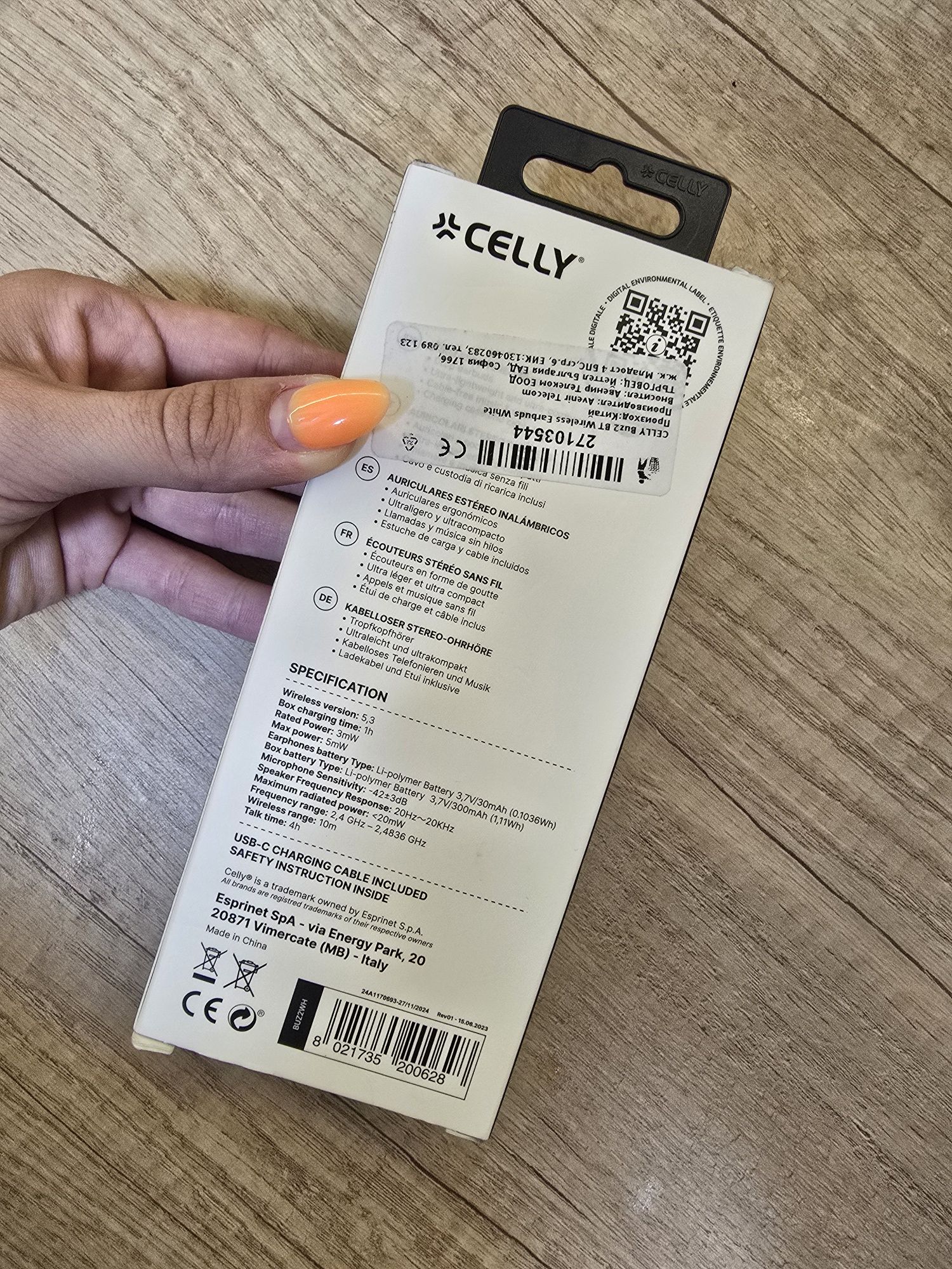 безжични слушалки Celly Drop True Wireless