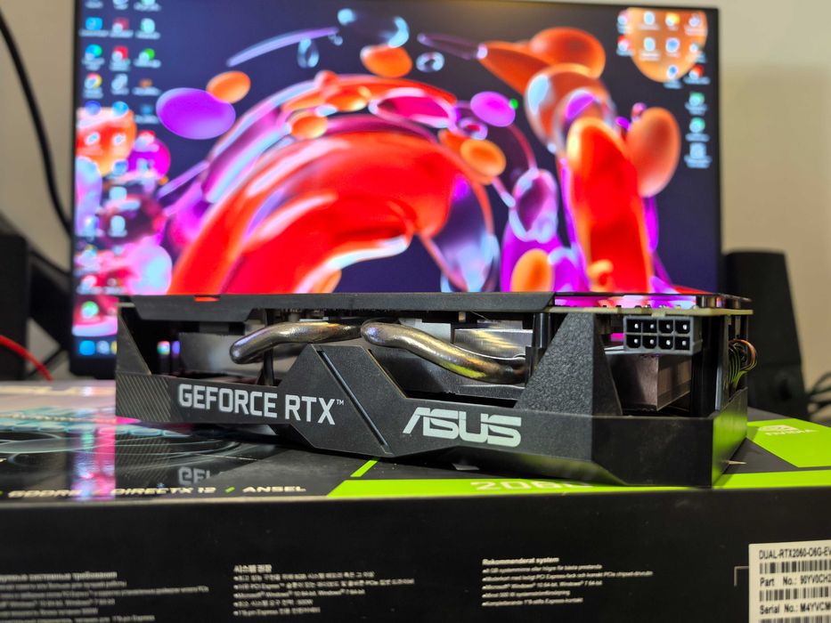 Видеокарта Asus RTX 2060 Dual EVO 6GB в отлично състояние с кутия!