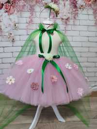 Costum Floricica  roz , Zâna Floare fustița tutu 3 piese