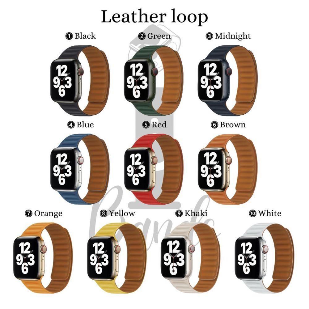 Кожена каишка с магнит за Apple Watch ULTRA/SE2/SE/10/9/8/7/6/5/4/3
