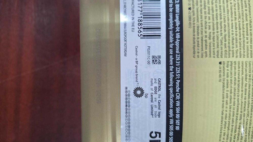 ulei motor castrol 5w30 LL