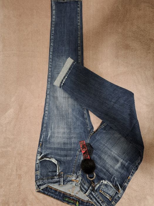 Дамски сини дънки oversize
