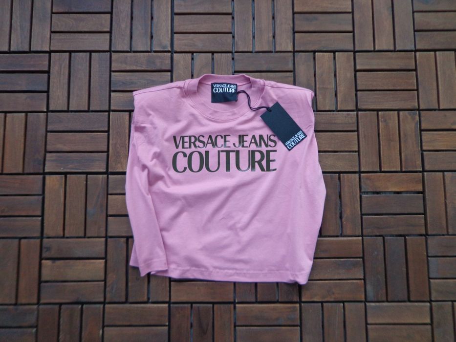 Дамска тениска Versace Jeans Couture logo print cropperd