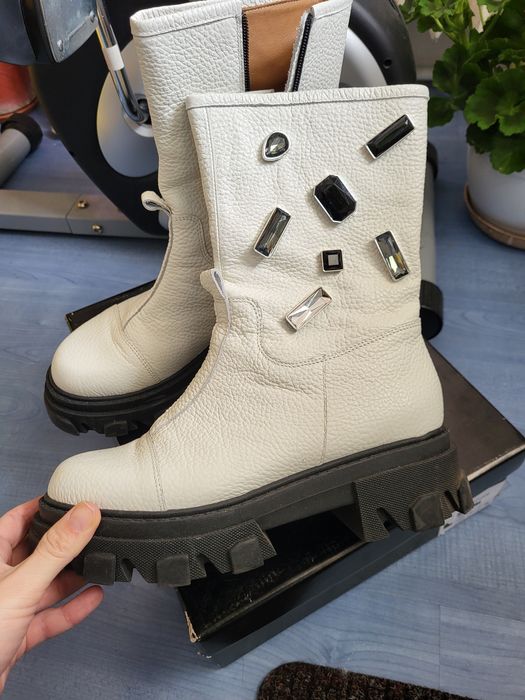 Ghete inalte piele bizonata Passofino 39