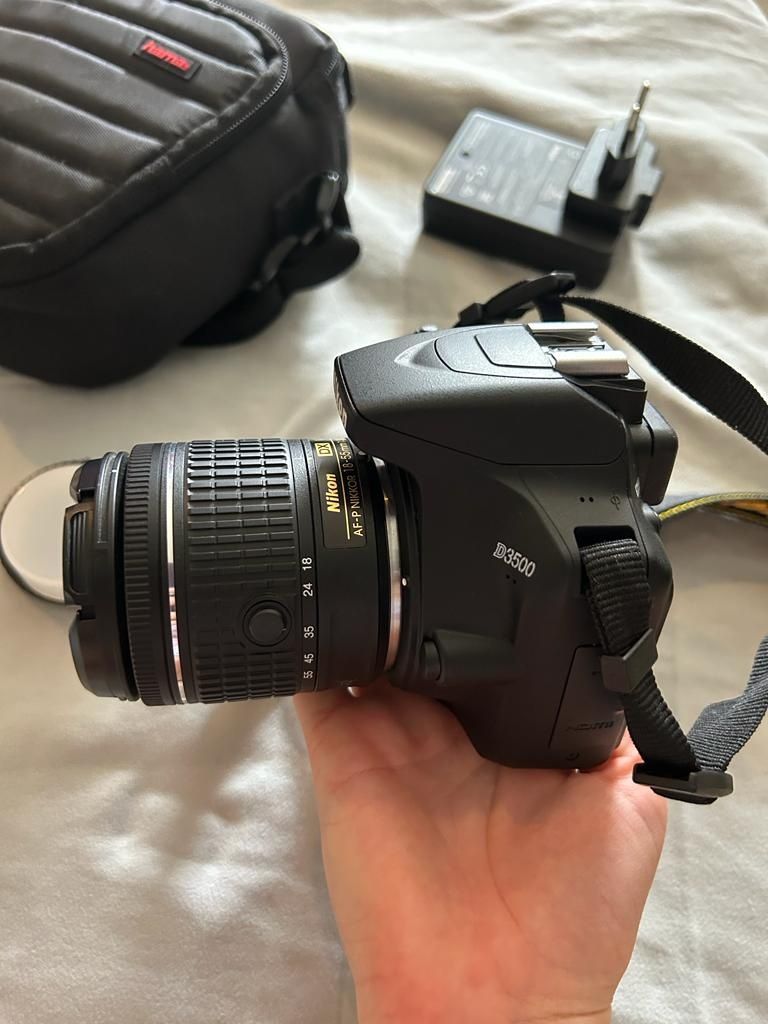 Aparat foto DSLR Nikon D3500, 24.2MP, Negru + Obiectiv AF-P 18-55mm VR