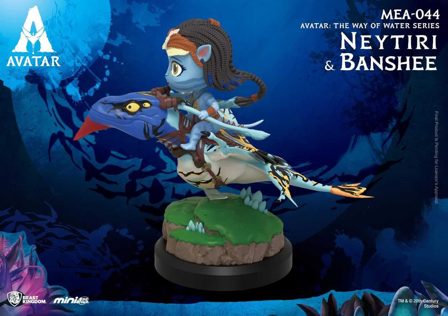 AVATAR The way of Water екшън фигурка Neytiri & Banshee 7,6 см