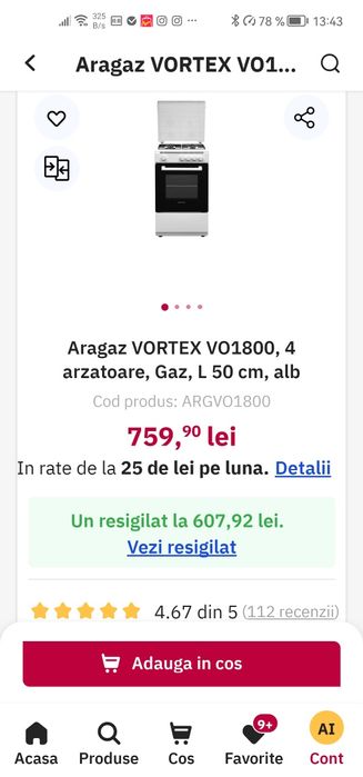 Vand set compus din  frigider +masina+aragaza de spalat marca vortex