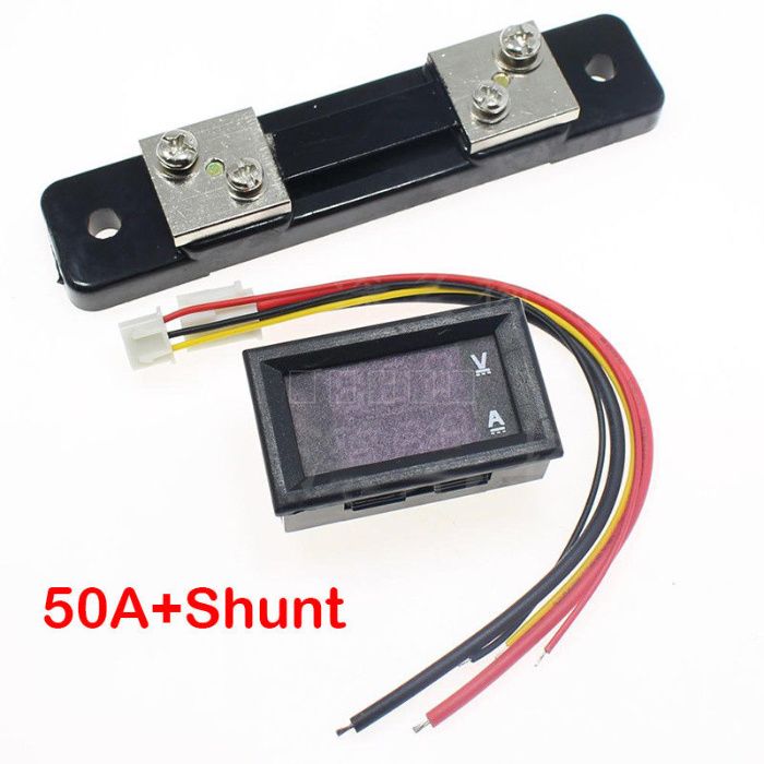 Voltmetru Ampermetru DC Voltampermetru de panou 0-100V 10A 50A 100A