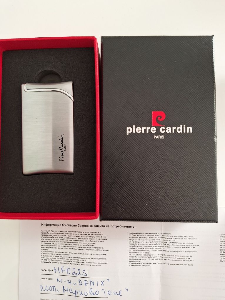 Оригинална  ветроупорна запалка PIERRE CARDIN ,неръждаема стомана