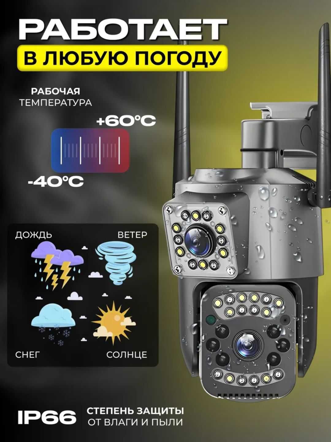 V380 PRO, Wi-FI orqali iishlaydi. Tashqi online smart videokamera