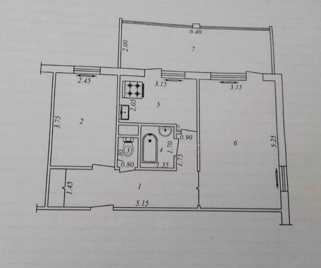 Продаётся квартира Ахмад Югнаки 2/4/5 Без ремонта 58м2 Балкон 2х6