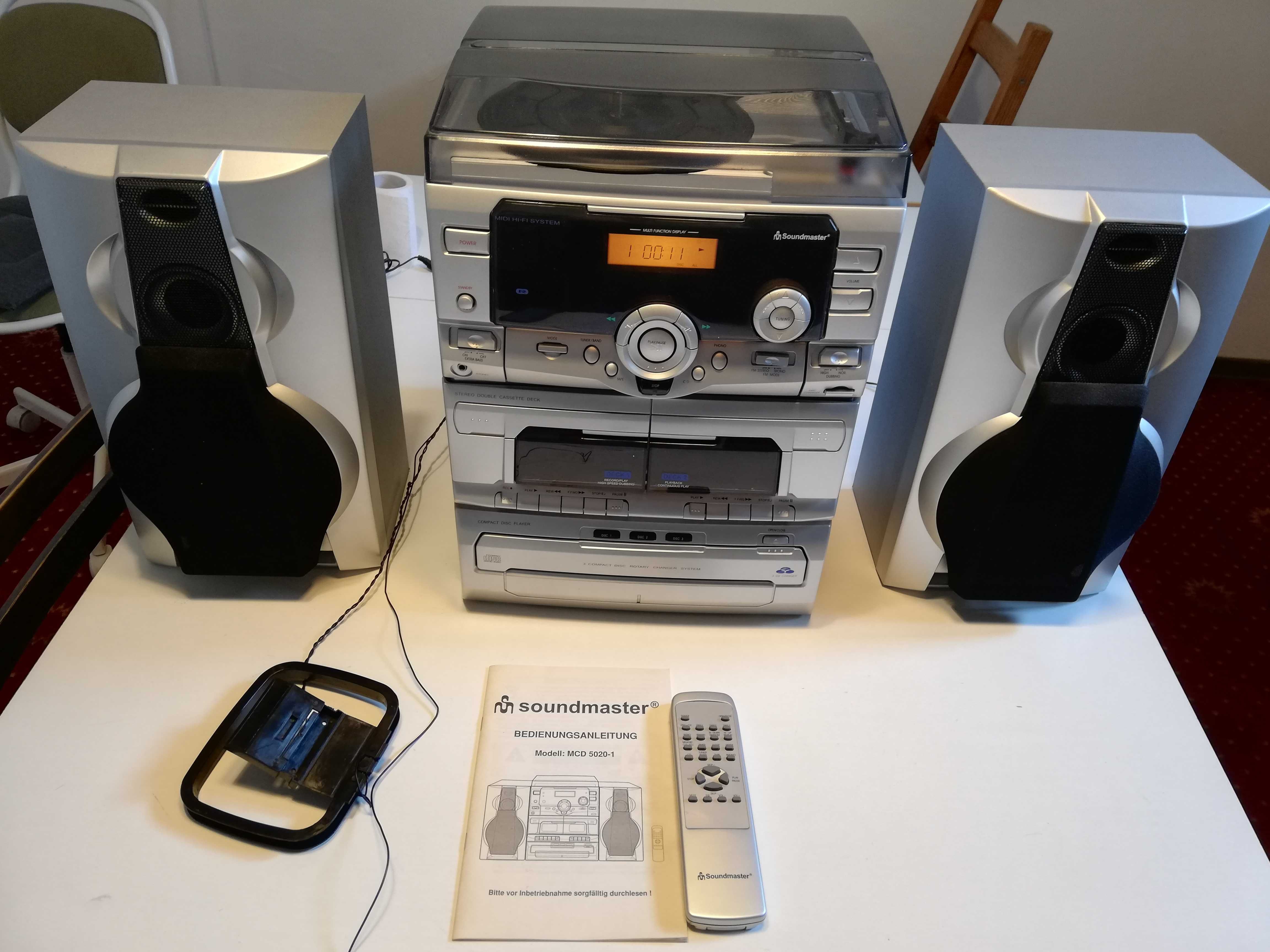 Combina Audio SOUNDMASTER MCD-5020 - CD/MC/Pick-up/Amplifica/Impecabil