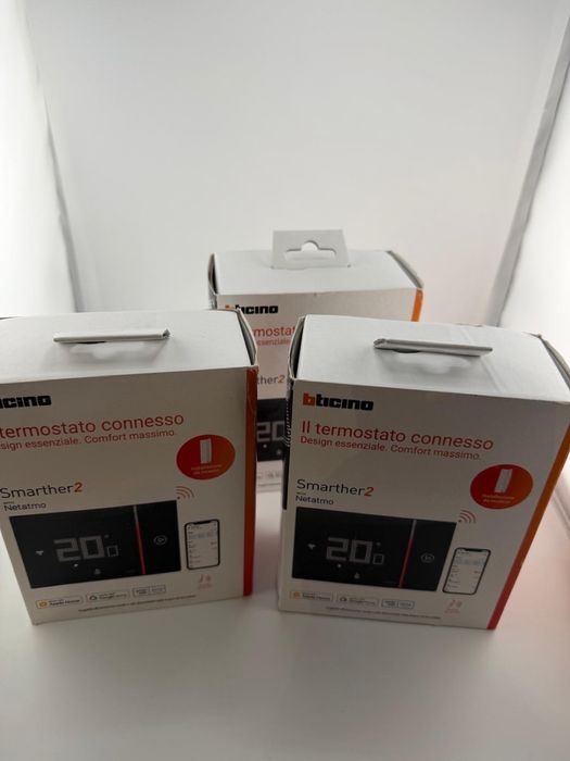 Smarther cu termostat conectat Netatmo, incastrat Bticino Living Now