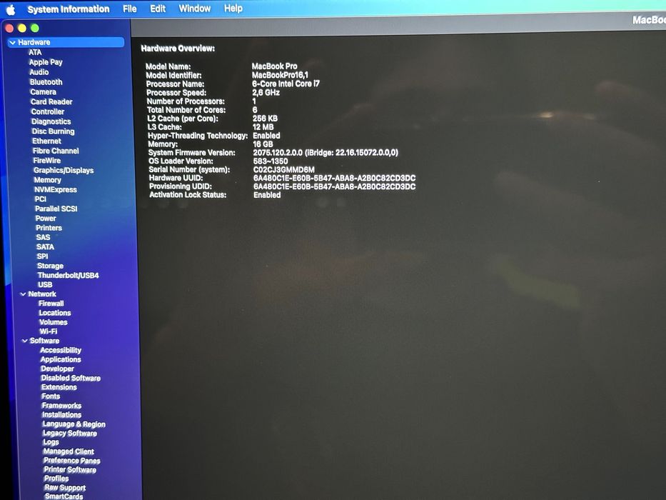 MacBook Pro 16,1 inch 2019 touchpad  Като Нов!