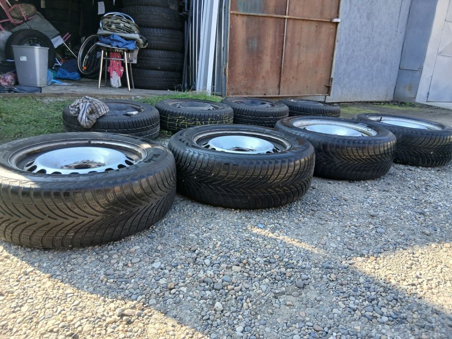 Jante de tabla 5x112 cu cauciucuri de iarna 205 60 r16