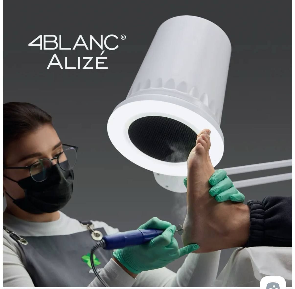 4BLANC Пылесос Alize для педикюра с фильтром и LED лампой
