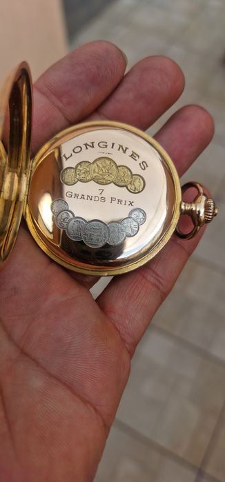 Longines ceas buzunar vintage aur 14k piesa de colectie 3 capace