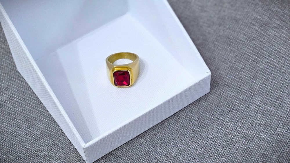 Inel barbatesc - piatra pretioasa - Finisaj premium