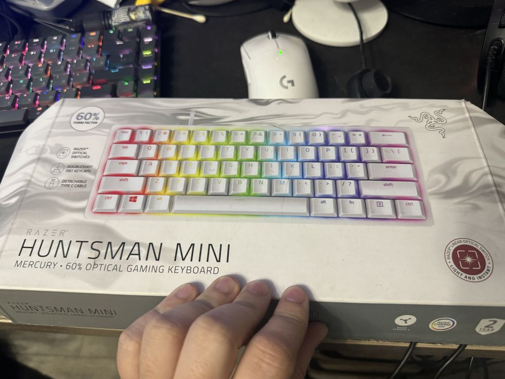 Игровая клавиатура razer huntsman mini белая