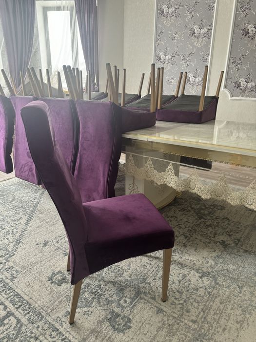 Кресло фиолетовые и изумрудные