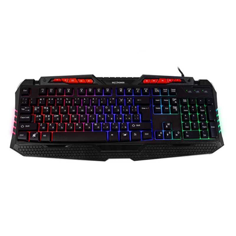 Гейминг Комплект 4в1 ROXPOWER, T-ROX PREDATOR, RGB, черен