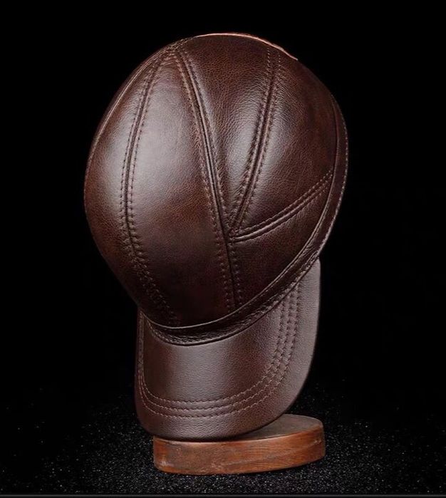 Мужская кепка шапка из натуральной кожи мужской табий кожа хакийкий ко