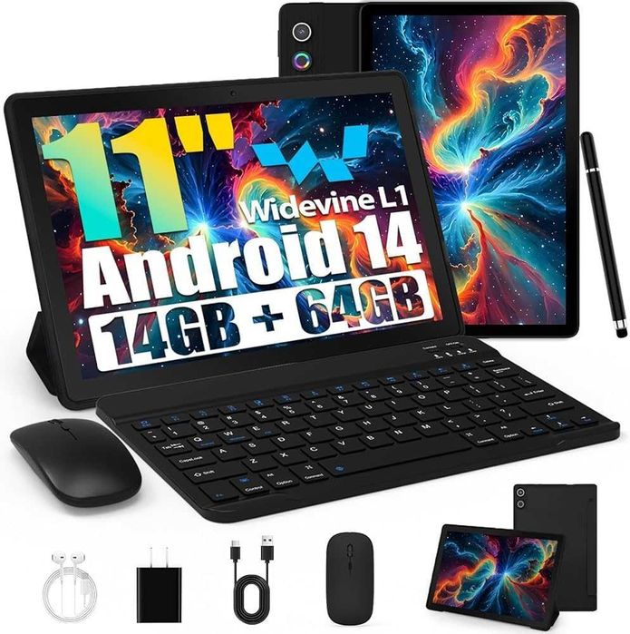 Tabletă, tabletă Android de 11inch + mouse, husa si keyboard 64GB