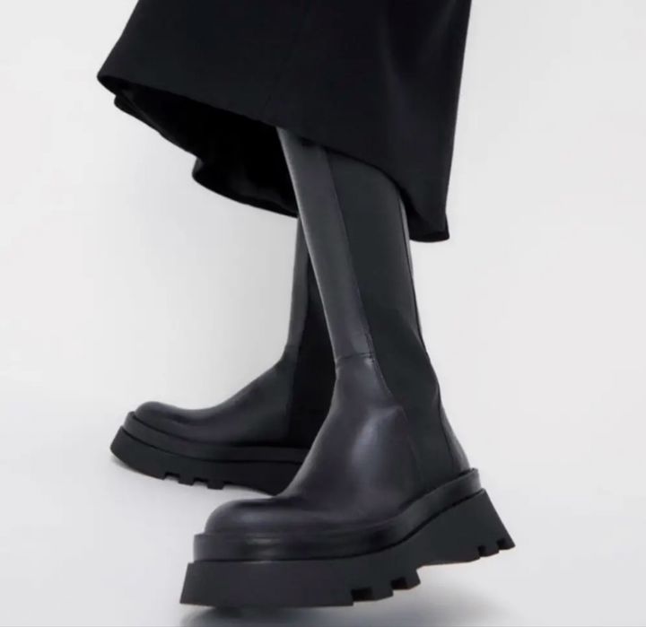 Ботуши ZARA естествена кожа