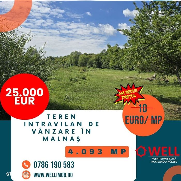 Teren intravilan de vânzare în Malnaș